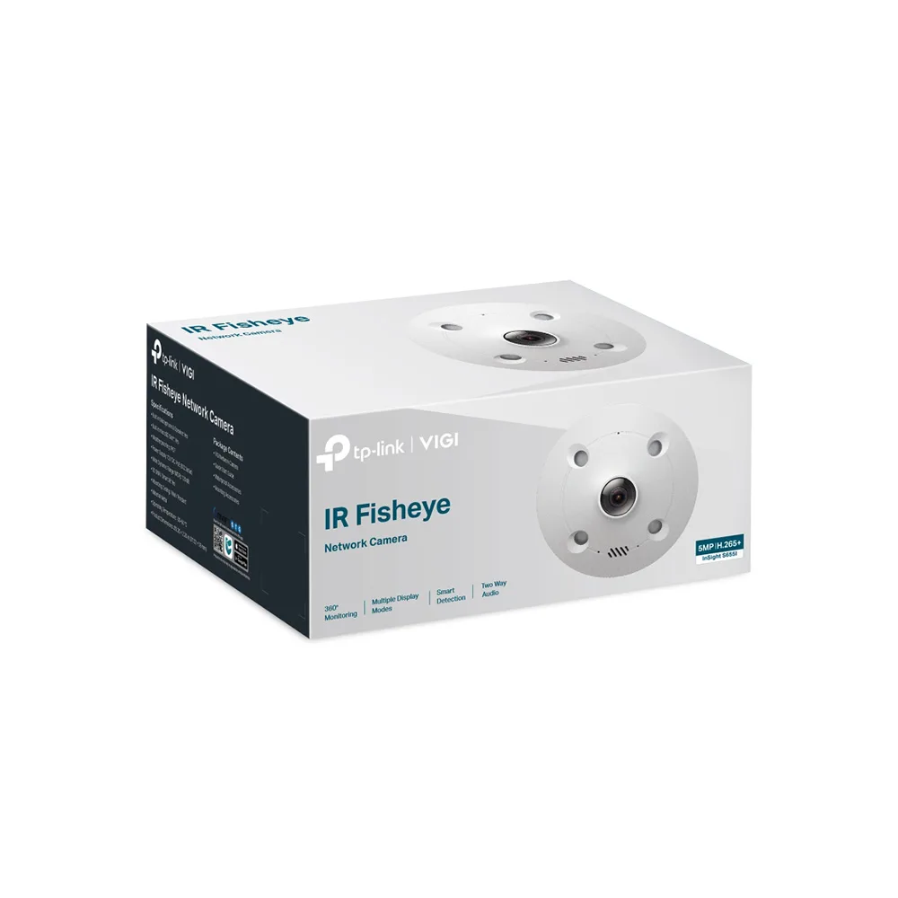 CAMARA TPLINK/VIGI INSIGHT S655I FISHEYE IR 5MP/ VISION NOCTURNA IR/ 360 GRADOS/ AUDIO BI