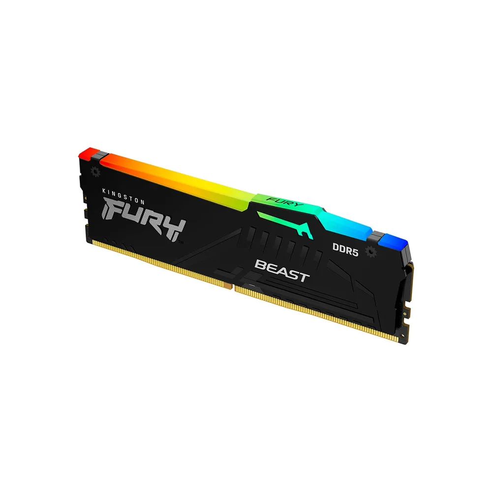 RAM/KINGSTON 16GB DDR5 5600MHZ CL40 FURY BEAST RGB 1.25V