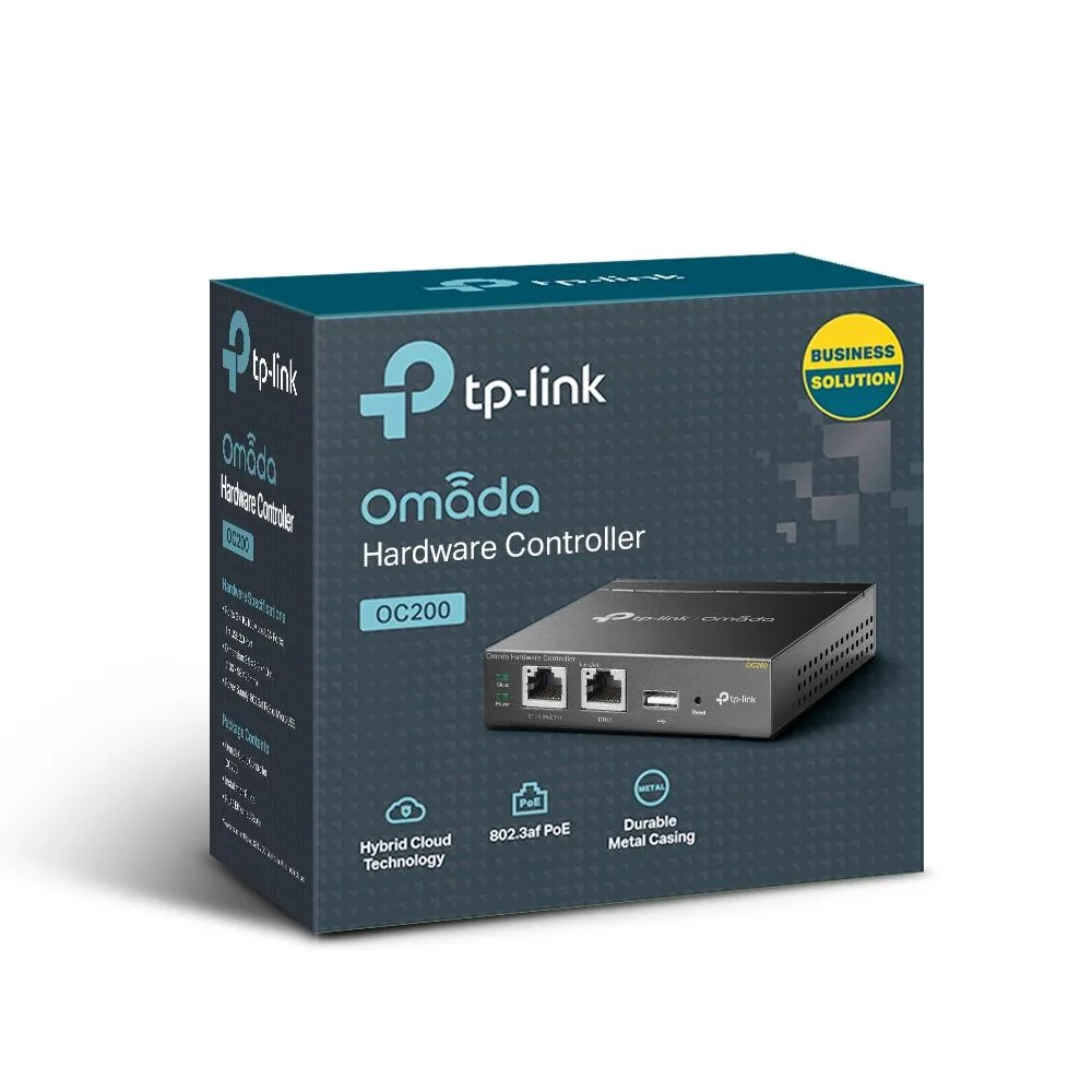 CONTROLADOR CLOUD TP-LINK OMADA OC200, CENTRALIZED MANAGEMENT FOR OMADA EAPS, MARVELL, 2 FAST ETHER 3
