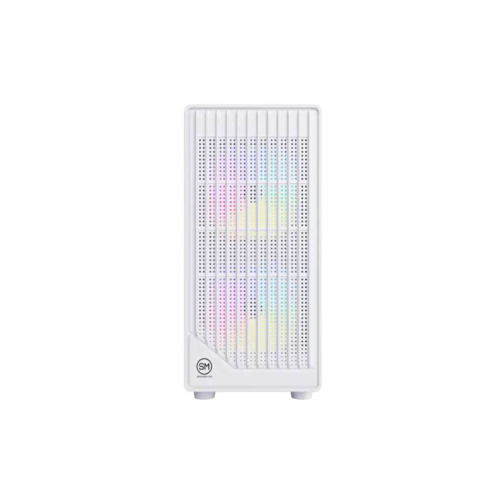 CASE SPEEDMIND/MIDTOWER GAMER 3X120 MM FAN VIDRIO TEMPLADO BLANCO