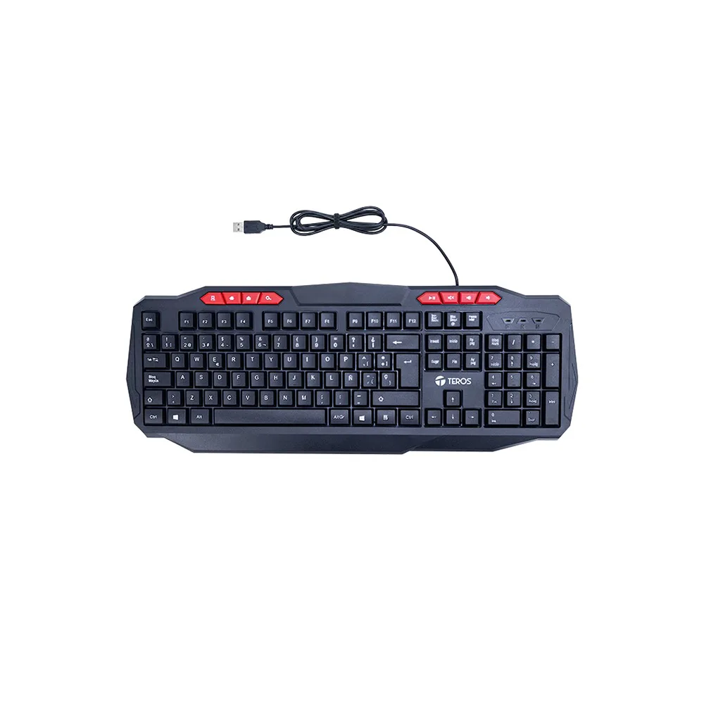 COMBO TEROS/GAMING TE-5014S TECLADO /MOUSE /AURICULAR /PAD MOUSE /RETROILUMINACION 2