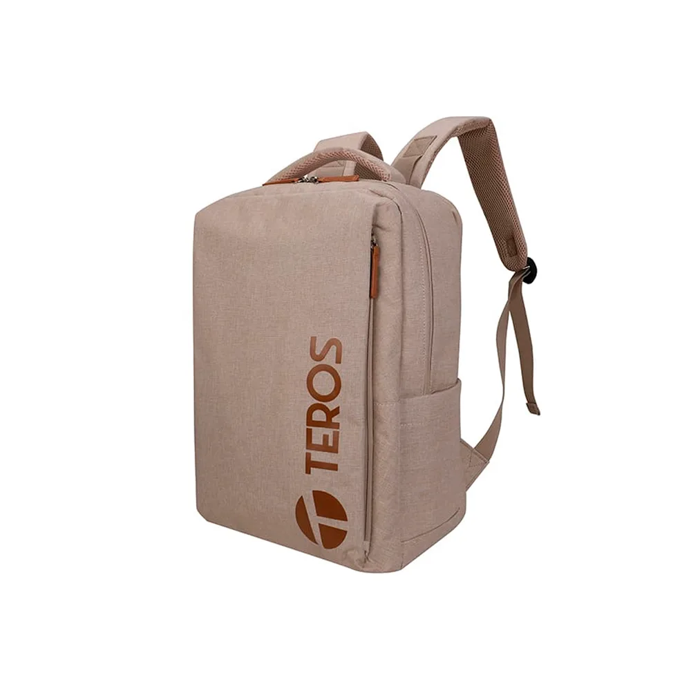 MOCHILA TEROS/TE-9046BG NOTEBOOK HASTA 15.6 /POLIESTER BEIGE /INTERIOR BEIGE. 2