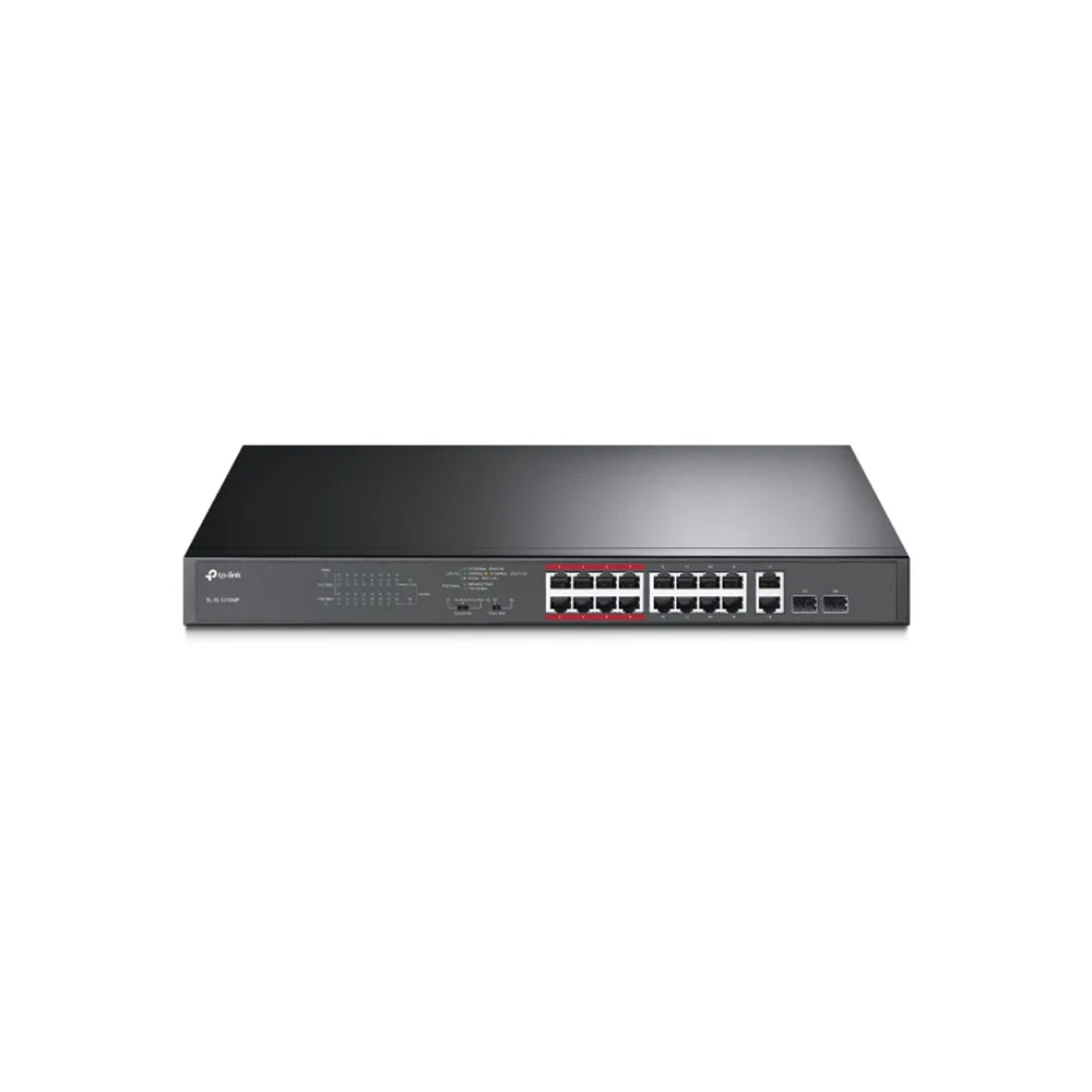 SWITCHES/TPLINK TL-SL1218MP/ 16 PUERTOS 10-100 MNBPS /2 PUERTOS GIGABITS POE/ CARCASA METAL