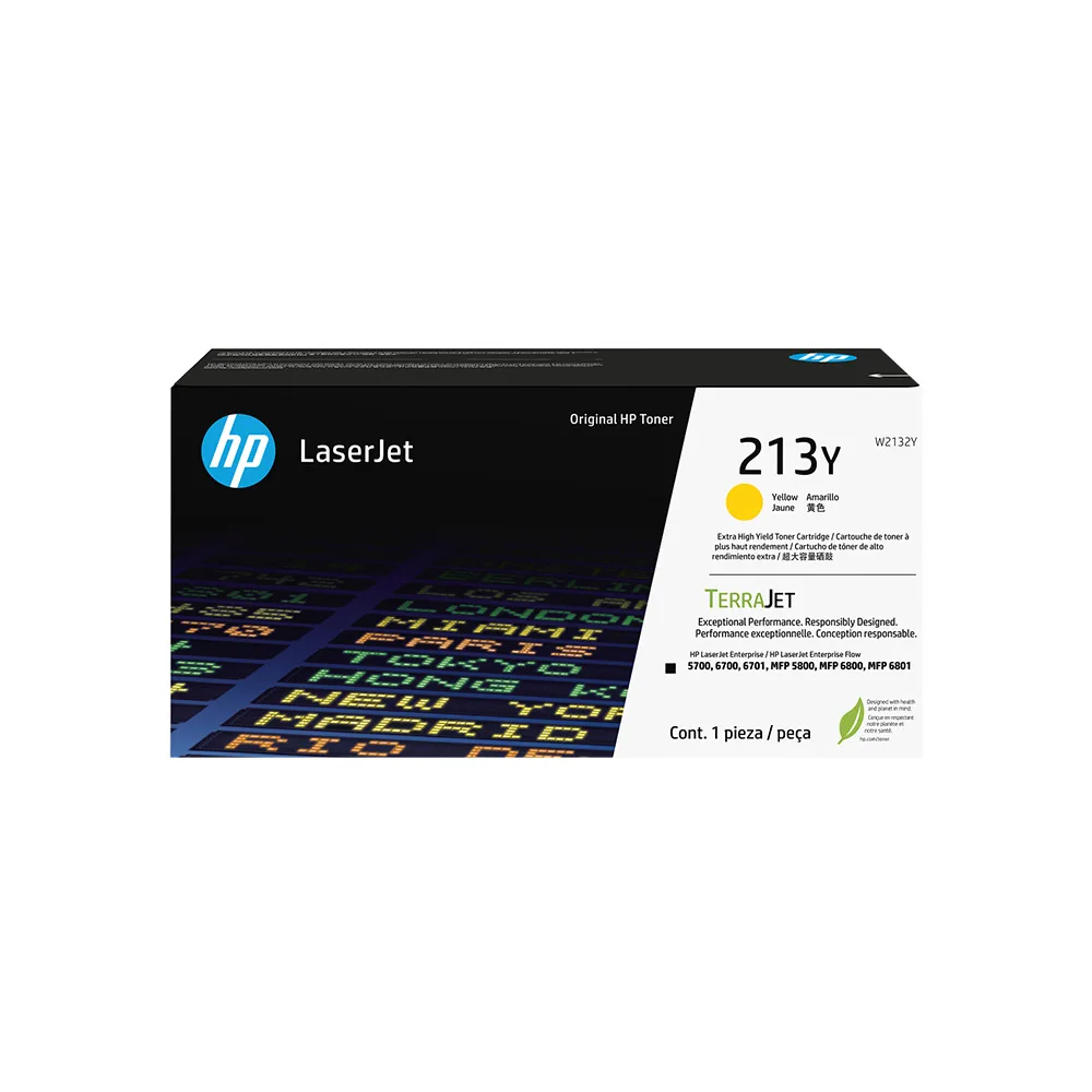 CONSUMIBLE HPINC//TONER 213Y AMARILLO RENDIMIENTO SUPERIOR LASERJET 5800/6700/6800 12000P W2132Y
