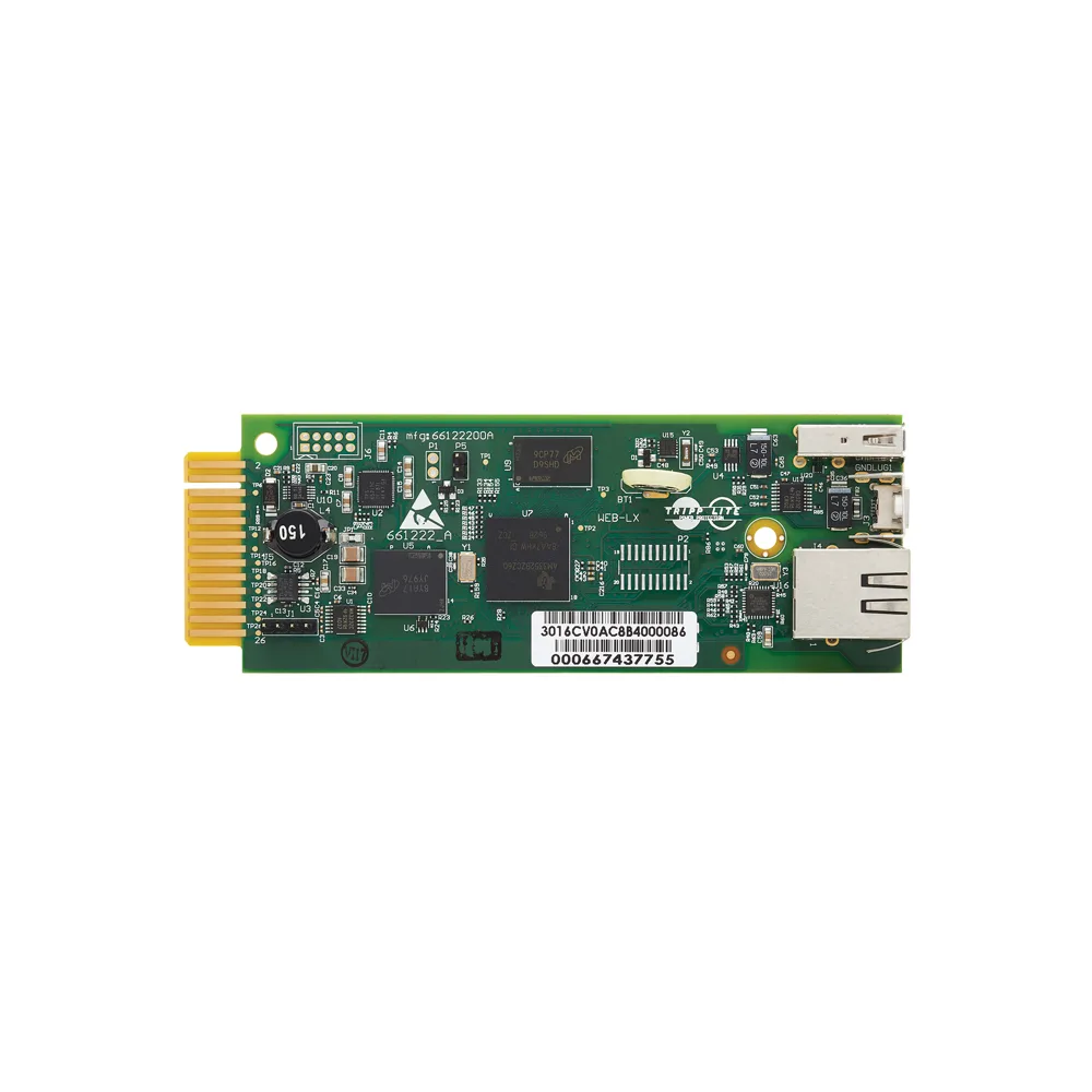 TARJETA TRIPP LITE SNMP WEBCARDLXMINI MONITOREO DE UPS ONLINE 1GBPS RJ45 1Y 2